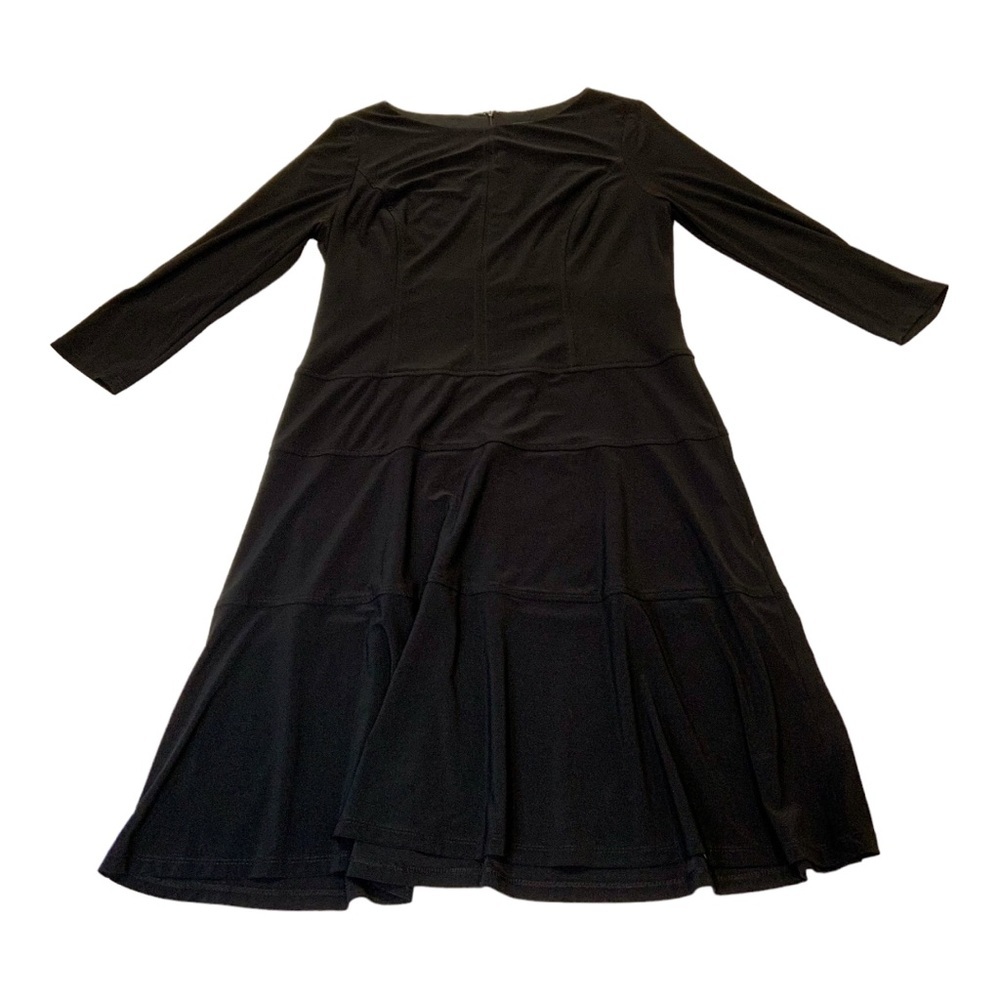 Black Label Evan Picone long sleeve black midi dress with high neck - Picture 6 of 6
